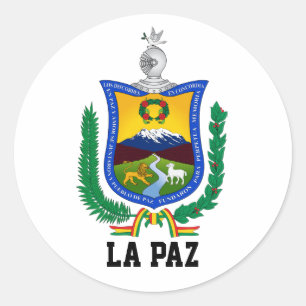 Sticker Rond Armoiries de La Paz, Bolivie