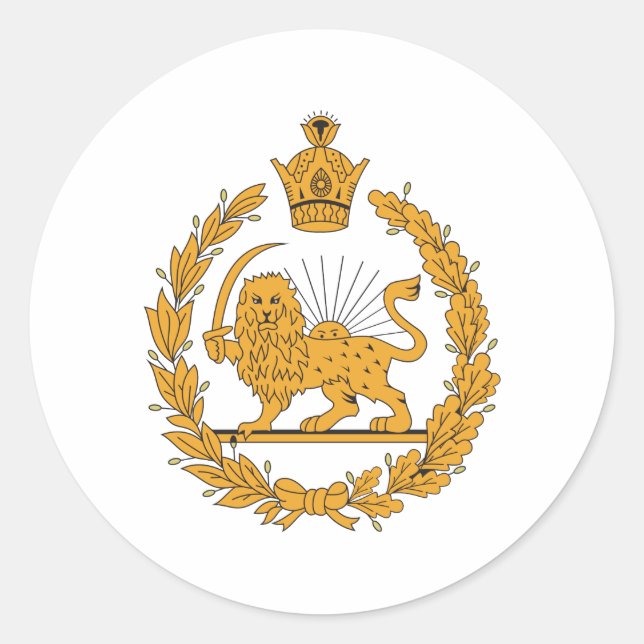 Sticker Rond Armoiries De La Perse (Devant)