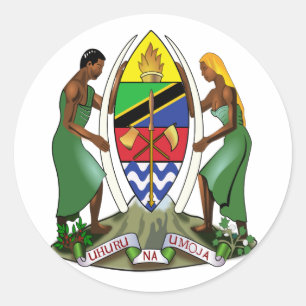 Sticker Rond Armoiries de la Tanzanie