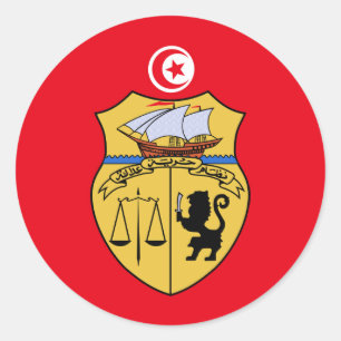 Sticker Rond Armoiries de la Tunisie
