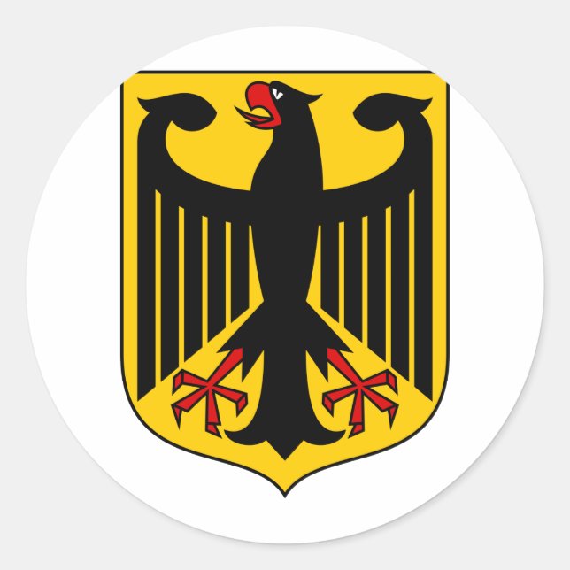 Sticker Rond Armoiries De L'Allemagne (Devant)