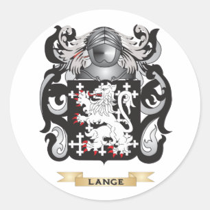 Sticker Rond Armoiries de Lange (Armoiries de la famille)