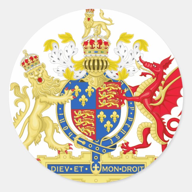 Sticker Rond Armoiries de l'Angleterre (Devant)