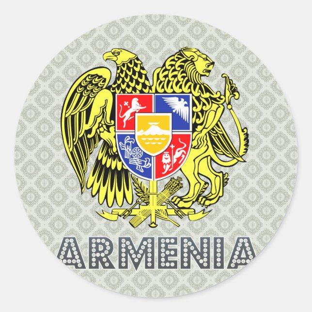 Sticker Rond Armoiries de l'Arménie (Devant)