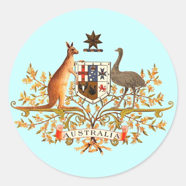 Sticker Rond armoiries de l'australie (Devant)