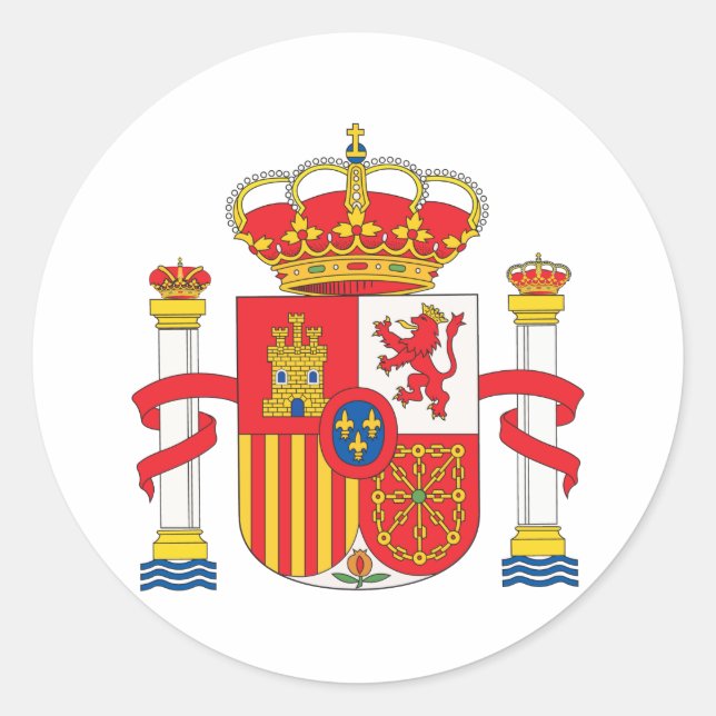Sticker Rond Armoiries De L'Espagne (Devant)