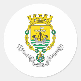 Sticker Rond Armoiries De Lisbonne