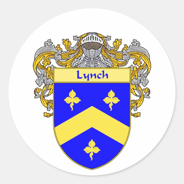 Sticker Rond Armoiries de Lynch (mannequins) (Devant)