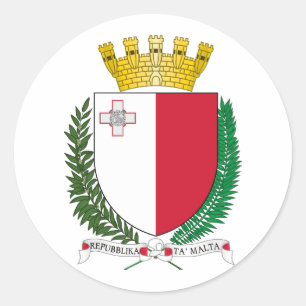 Sticker Rond armoiries de Malte symbole emblème drapeau du pays