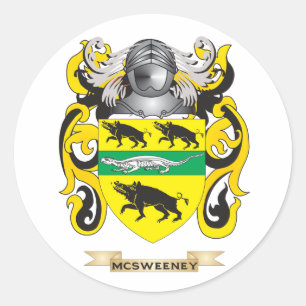 Sticker Rond Armoiries de McSweeney (crête de famille)