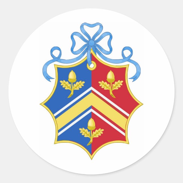 Sticker Rond Armoiries de Middleton / Middleton Family Crest (Devant)