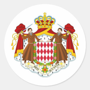 Sticker Rond Armoiries De Monaco