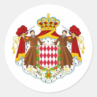 Sticker Rond Armoiries De Monaco