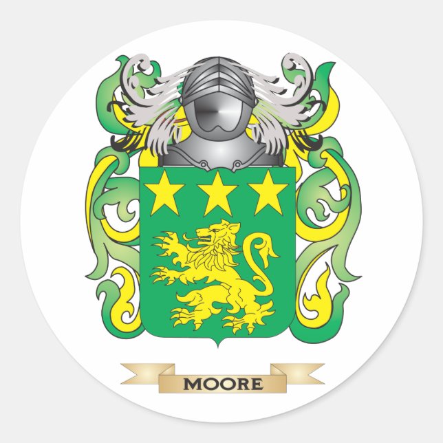 Sticker Rond Armoiries de Moore (crête de famille) (Devant)