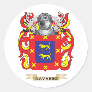 Sticker Rond Armoiries de Navarro (Armoiries de la famille)