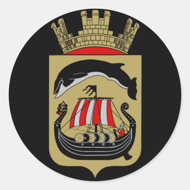 Sticker Rond Armoiries de Norvège (Devant)