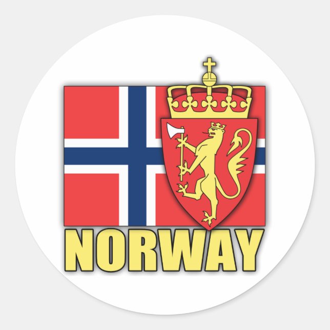 Sticker Rond Armoiries de Norvège (Devant)