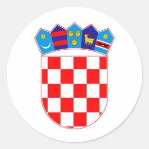 Sticker Rond armoiries de pays croatie symbole emblème drapeau