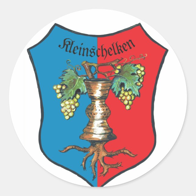 Sticker Rond Armoiries de petites écharpes (Devant)