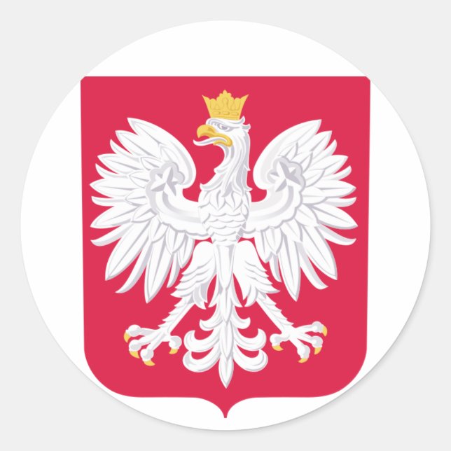 Sticker Rond Armoiries de Pologne (Devant)