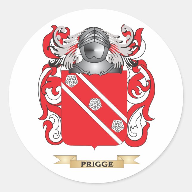 Sticker Rond Armoiries de Prigge (crête de famille) (Devant)
