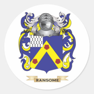 Sticker Rond Armoiries de Ransome (Armoiries de la famille)