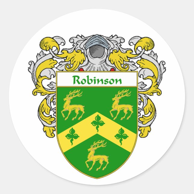 Sticker Rond Armoiries de Robinson (mannequin) (Devant)
