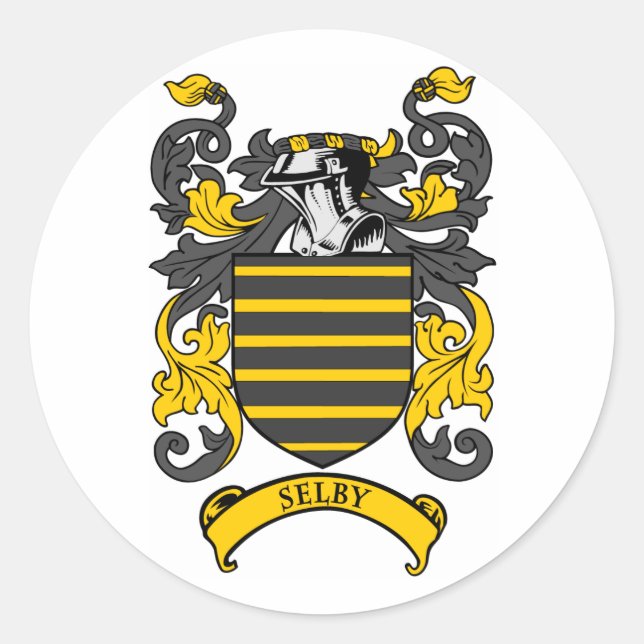 Sticker Rond Armoiries de SELBY (Devant)