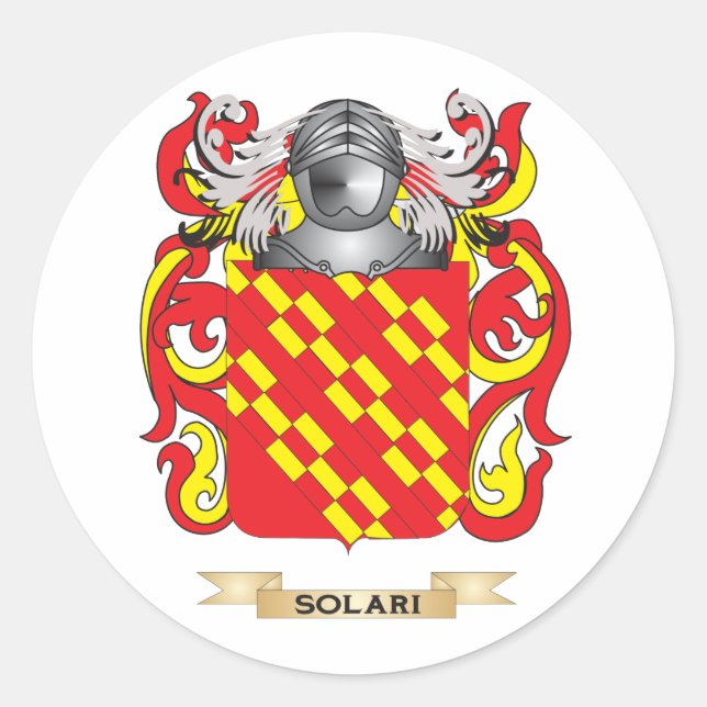 Sticker Rond Armoiries de Solari (crête de famille) (Devant)