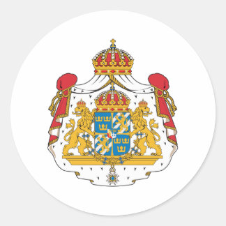 Sticker Rond Armoiries De Suède