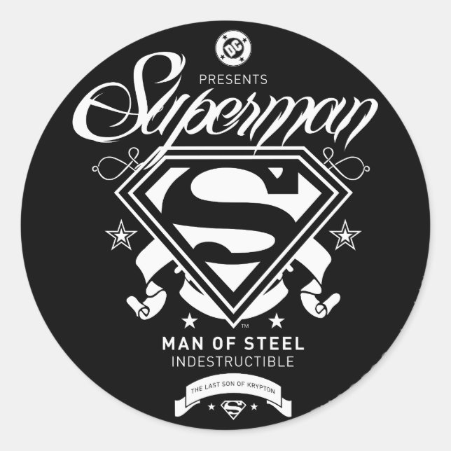 Sticker Rond Armoiries de Superman (Devant)