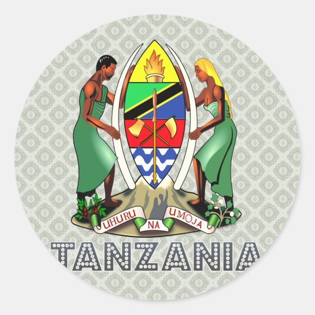 Sticker Rond Armoiries de Tanzanie (Devant)