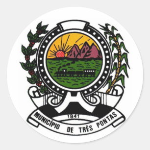 Sticker Rond Armoiries de Três Pontas, Minas Gerais - BRÉSIL