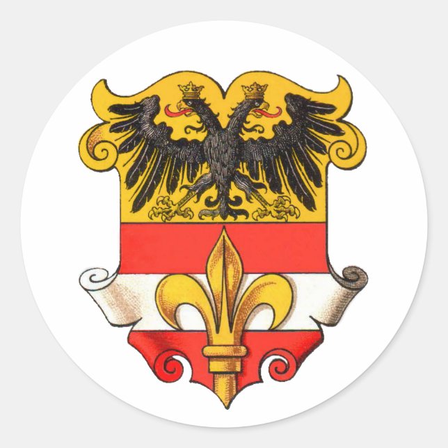 Sticker Rond Armoiries de Trieste 1467-1919 (Devant)