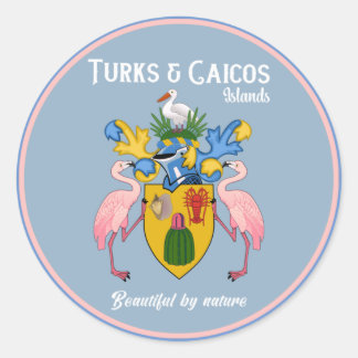 Sticker Rond Armoiries De Turks & Caicos