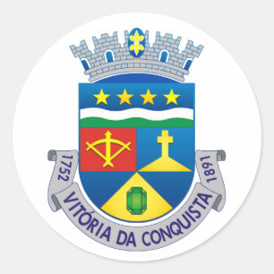 Sticker Rond Armoiries de Vitória da Conquista (BRÉSIL) Clas