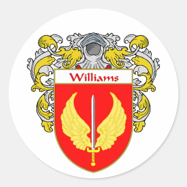 Sticker Rond Armoiries de Williams (moulées) (Devant)