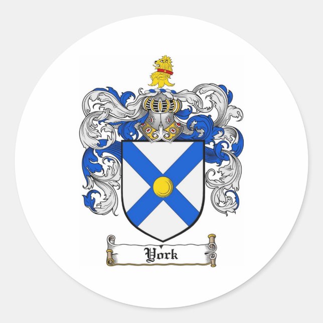 Sticker Rond Armoiries de York / York Family Crest (Devant)