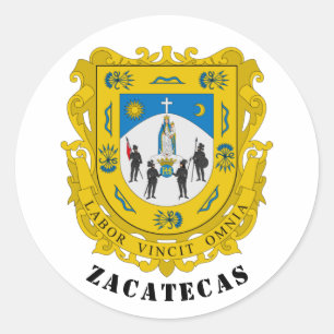 Sticker Rond Armoiries de Zacatecas, Mexique