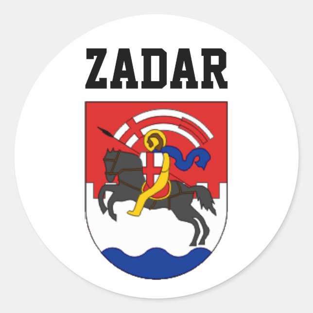 Sticker Rond Armoiries de Zadar (Croatie) (Devant)