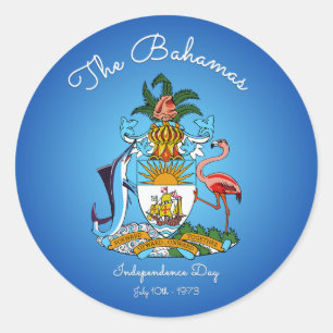 Sticker Rond Armoiries des Bahamas