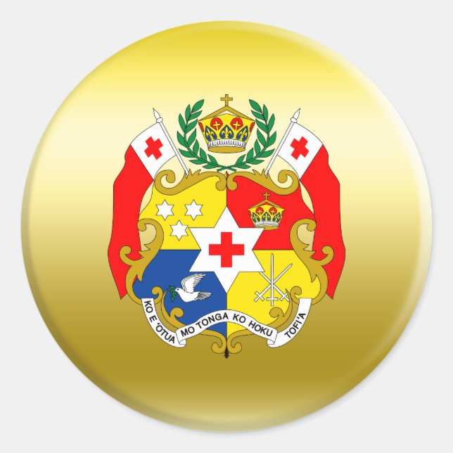 Sticker Rond Armoiries des Tonga (Devant)