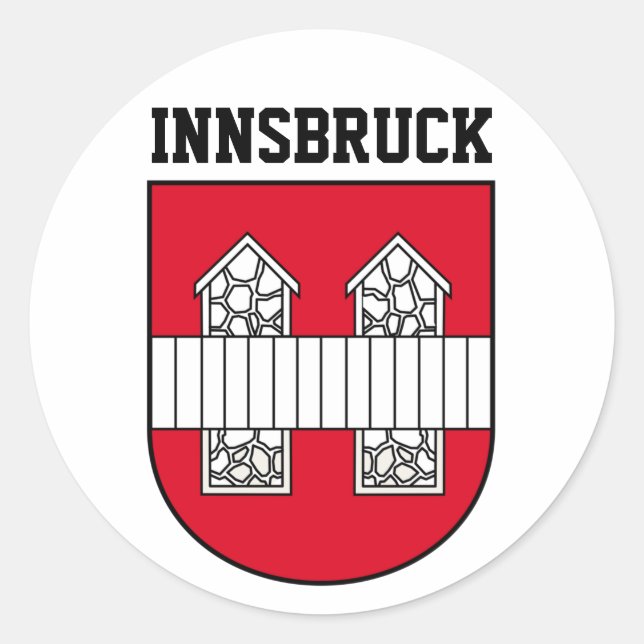 Sticker Rond Armoiries d'Innsbruck - AUTRICHE (Devant)