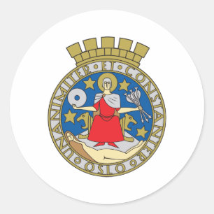 Sticker Rond Armoiries D'Oslo