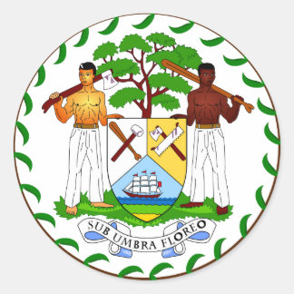 Sticker Rond Armoiries du Belize