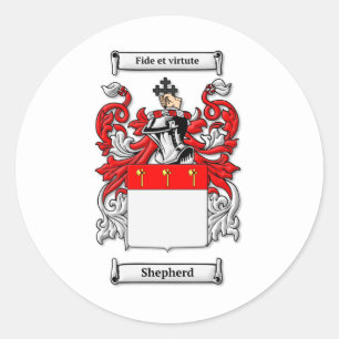 Sticker Rond Armoiries du berger Family Crest Crest