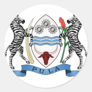 Sticker Rond Armoiries du Botswana