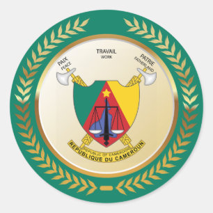 Sticker Rond Armoiries du Cameroun