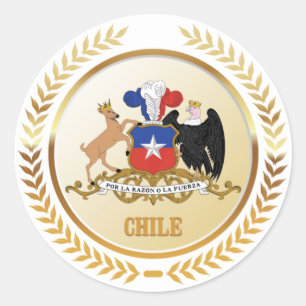 Sticker Rond Armoiries Du Chili