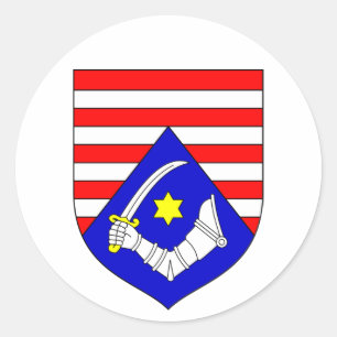 Sticker Rond Armoiries du comté de Karlovac, Croatie